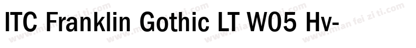ITC Franklin Gothic LT W05 Hv字体转换